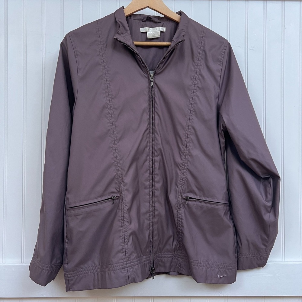 Nike Golf Jacket Gorpcore Granola Clima-Fit Full Double Zip Women Purple M Light